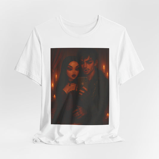 Vampire Couple Tee - Spooky Style Shirt for Halloween, Grunge Fashion, Casual Wear, Unique Gift, Unisex Tee