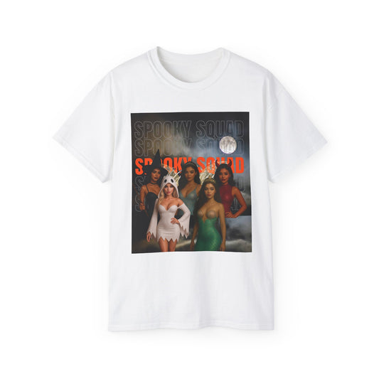 Spooky Squad Unisex Ultra Cotton Tee, Halloween Shirt, Graphic Tee, Casual Wear, Fun Spooky Gift, Trendy Halloween Fashion