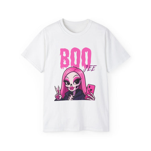 Boo Halloween Tee - Unisex Ultra Cotton T-Shirt, Funny Halloween Shirt, Spooky Costume, Party Apparel, Trendy Graphic Tee