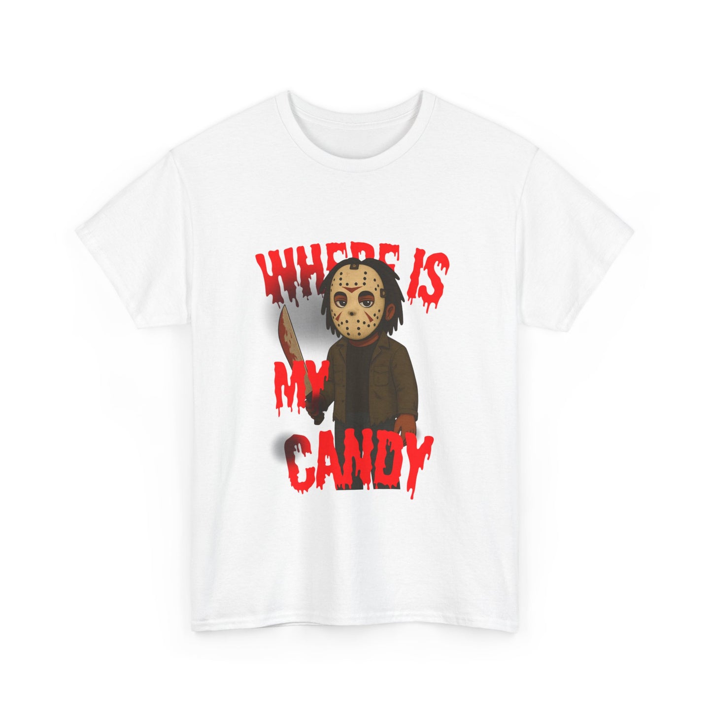 Halloween Horror Tee, Where is my Candy Shirt, Unisex Graphic T-Shirt, Horror Movie Merch, Trick or Treat Apparel, Spooky Gift