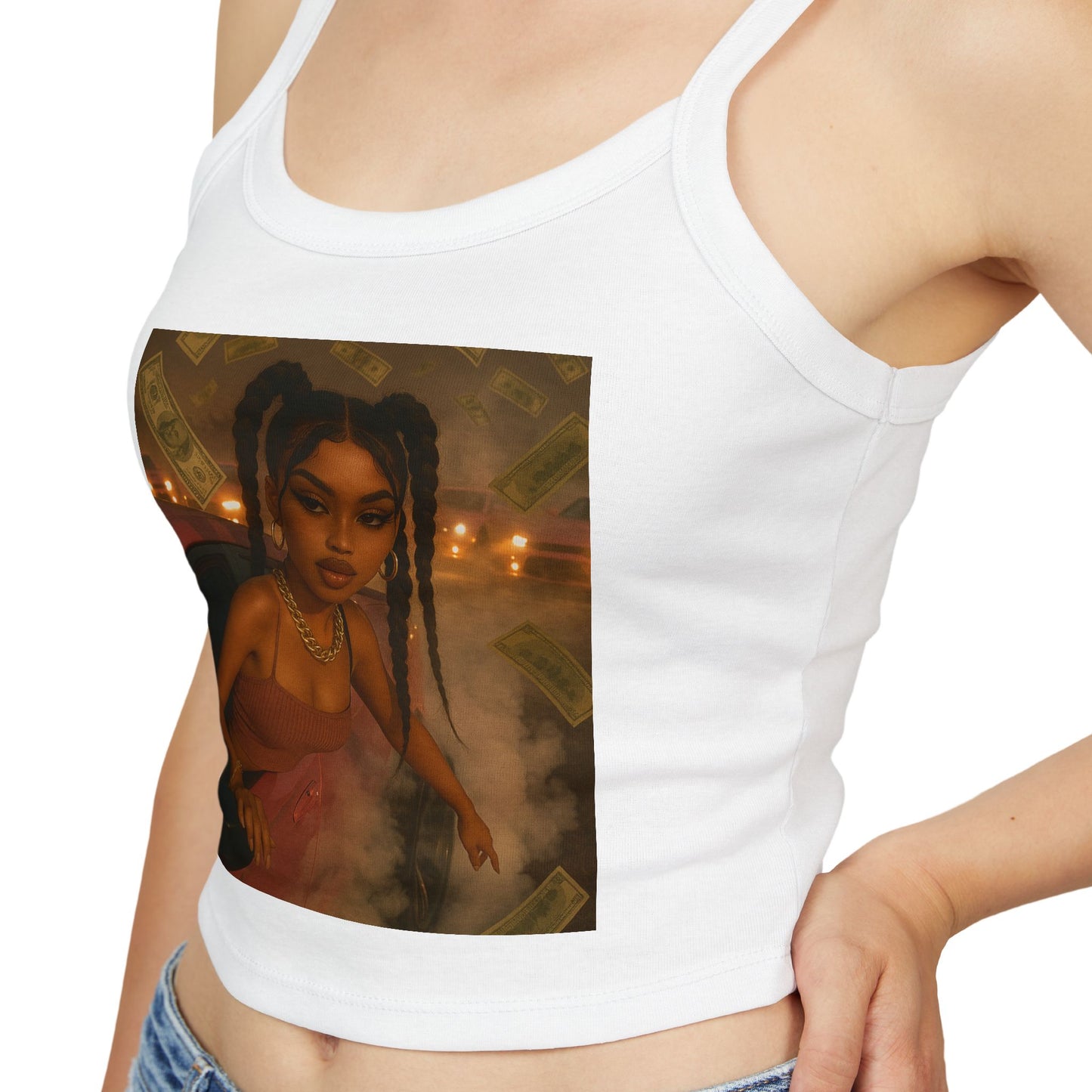 Trendy Women's Spaghetti Strap Tank Top, Summer Casual Wear, Party Top, Beach Outfit, Festival Clothes