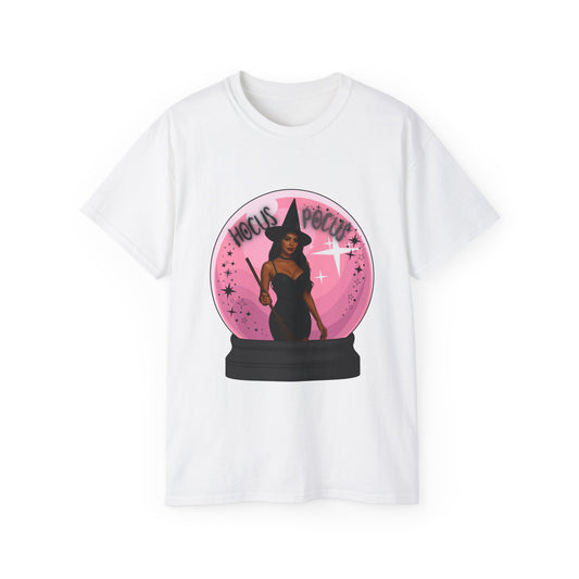 Witchy Snow Globe Tee, Trendy Graphic Tee, Halloween Shirt, Gift for Her, Casual Summer Top