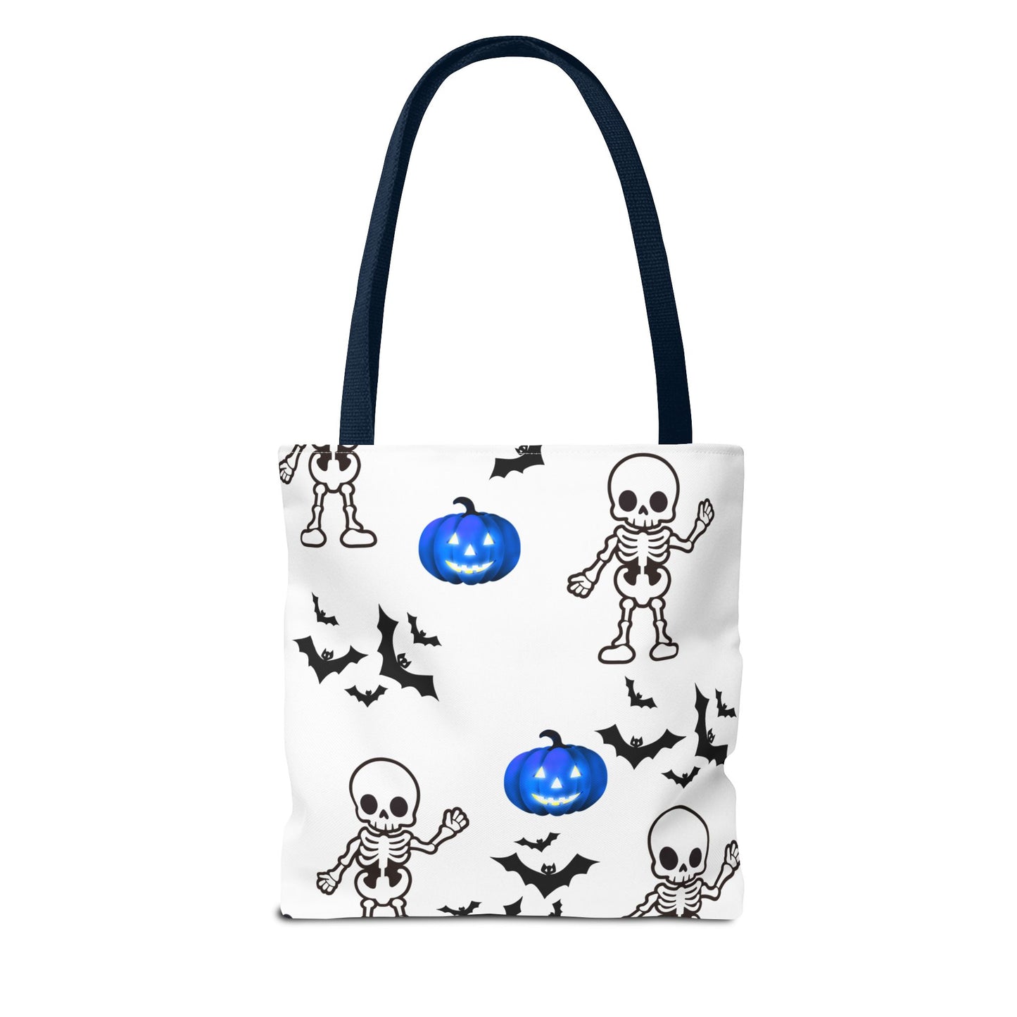 Halloween-Themed Tote Bag, Trick or Treat Accessory, Spooky Skeletons and Pumpkins, Perfect for Autumn Celebrations, Eco-Friendly Gift