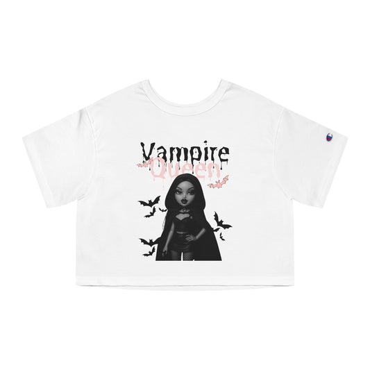 Vampire Queen Cropped Tee, Gothic T-Shirt, Spooky Fashion, Halloween Outfit, Alternative Apparel, Witchy Style