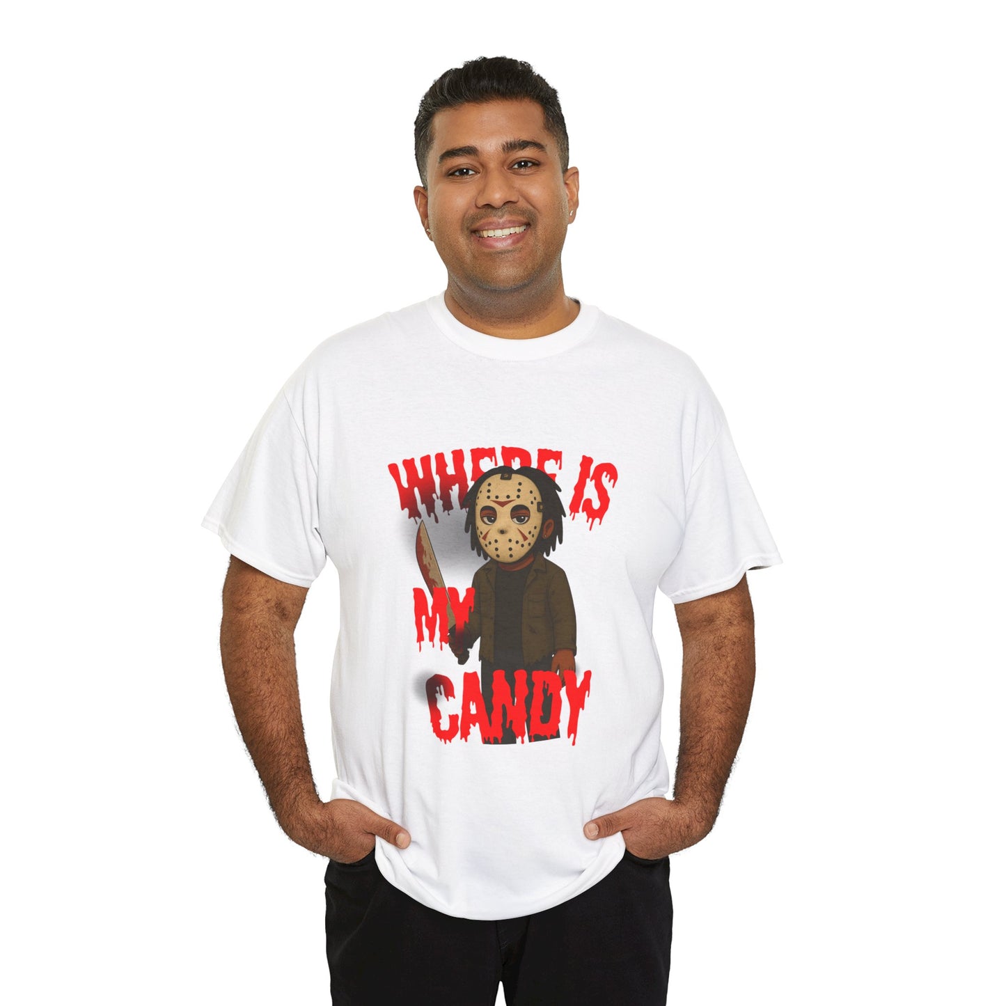 Halloween Horror Tee, Where is my Candy Shirt, Unisex Graphic T-Shirt, Horror Movie Merch, Trick or Treat Apparel, Spooky Gift