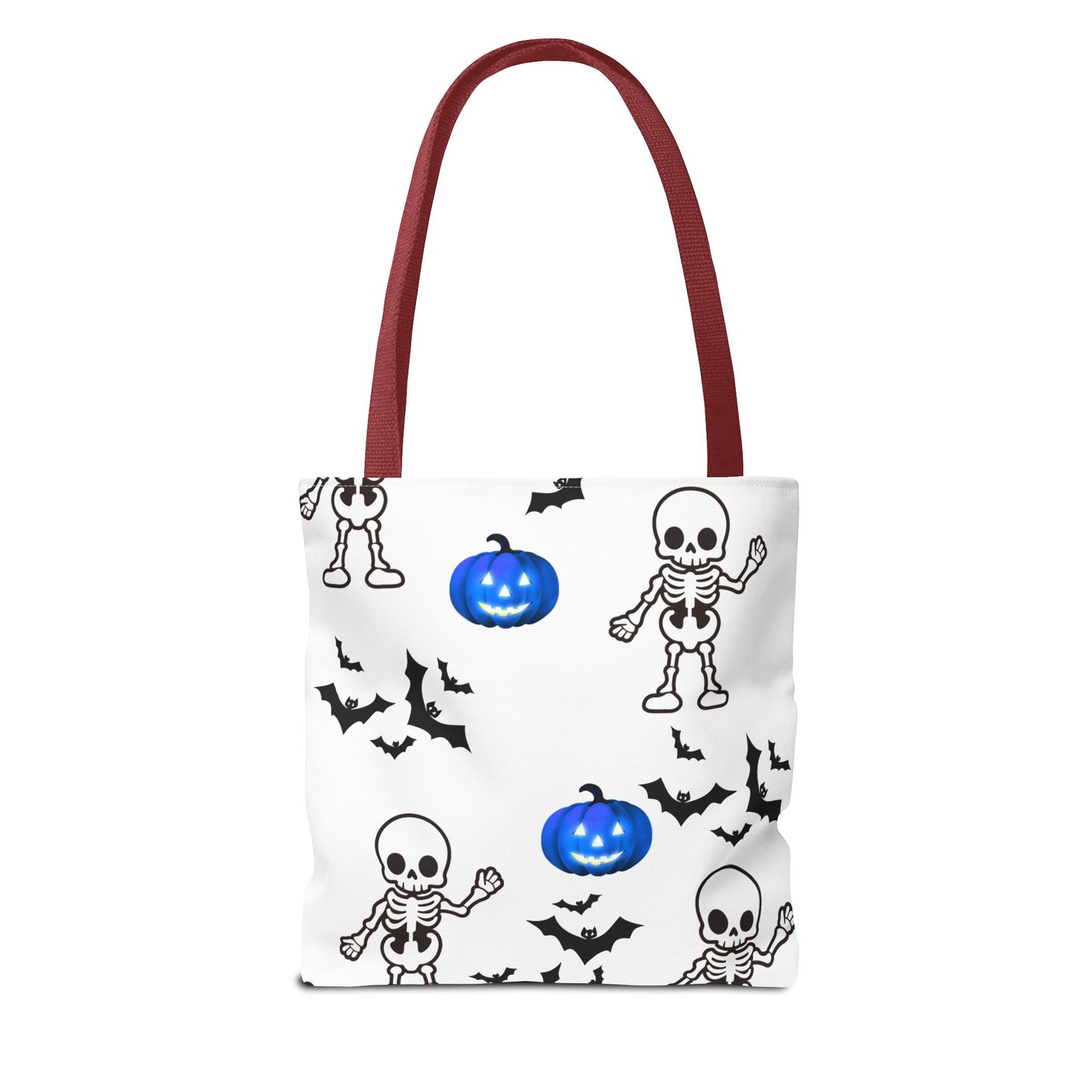 Halloween-Themed Tote Bag, Trick or Treat Accessory, Spooky Skeletons and Pumpkins, Perfect for Autumn Celebrations, Eco-Friendly Gift