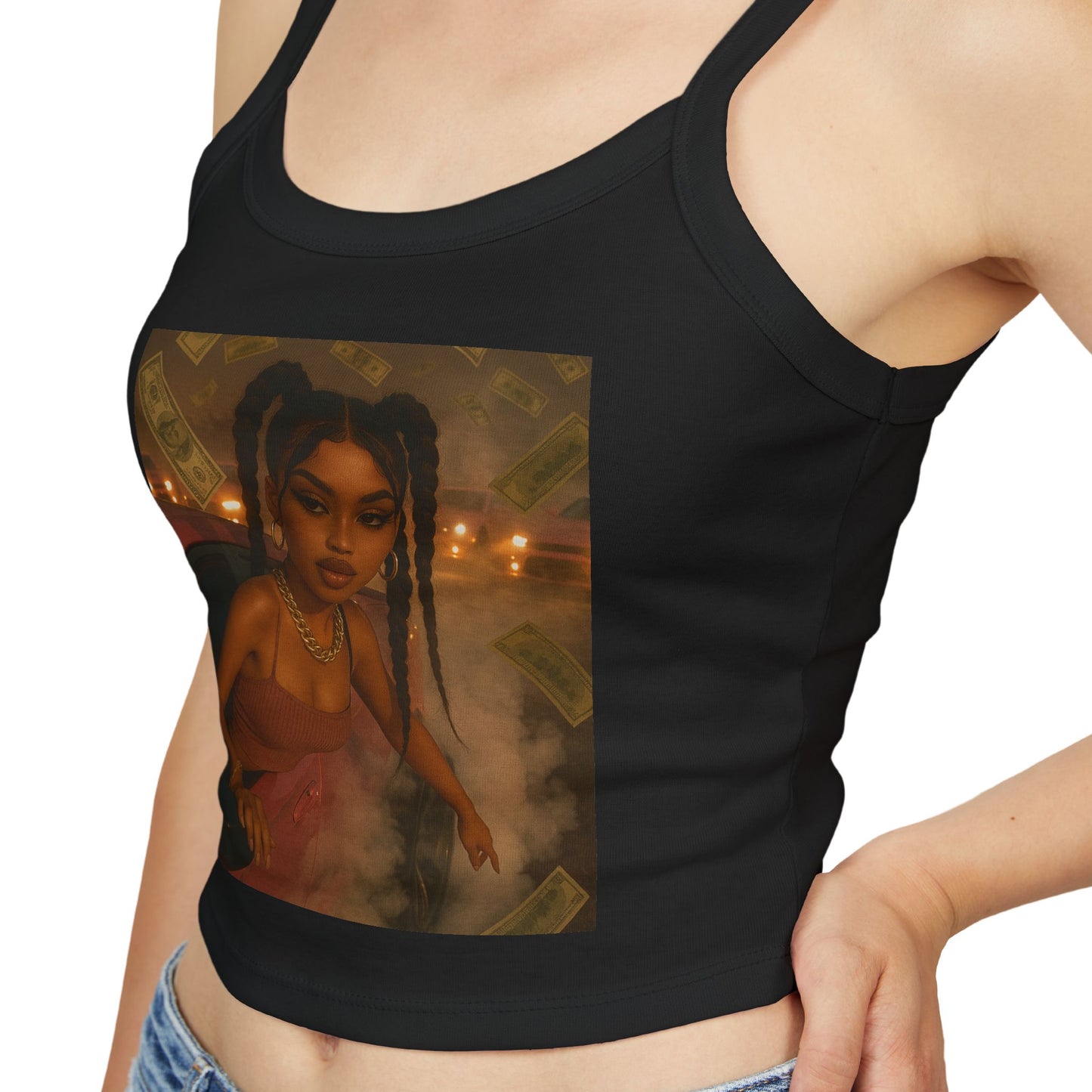 Trendy Women's Spaghetti Strap Tank Top, Summer Casual Wear, Party Top, Beach Outfit, Festival Clothes