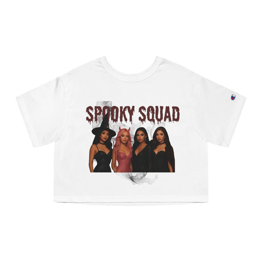 Spooky Squad Cropped T-Shirt | Halloween Apparel, Women’s Fashion, Casual Tee, Statement Shirt, Gift for Friends