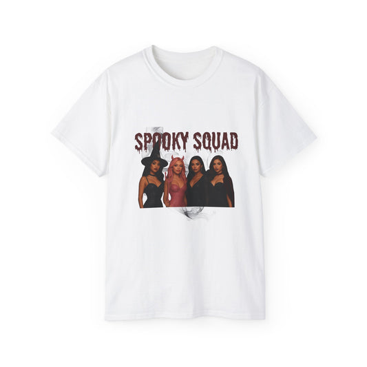 Spooky Squad Unisex Tee, Halloween Shirt, Graphic Tee, Fun Party Top, Everyday Casual Wear, Gift for Friends