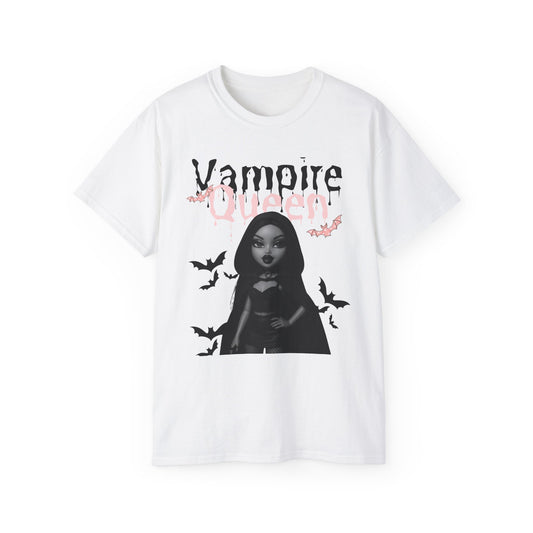 Vampire Queen Tee, Spooky T-Shirt, Halloween Costume, Goth Style Shirt, Witchy Gift, Unisex Graphic Tee
