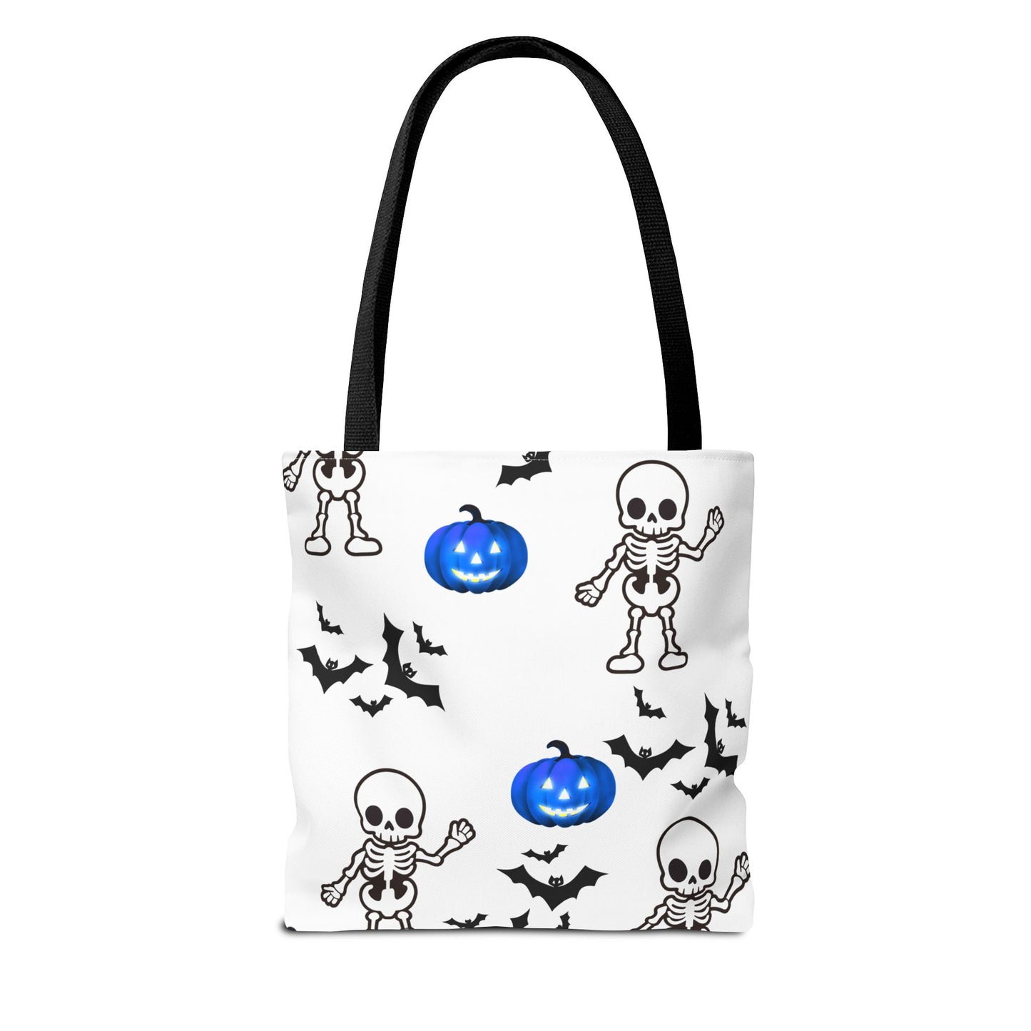 Halloween-Themed Tote Bag, Trick or Treat Accessory, Spooky Skeletons and Pumpkins, Perfect for Autumn Celebrations, Eco-Friendly Gift