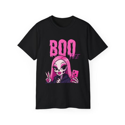 Boo Halloween Tee - Unisex Ultra Cotton T-Shirt, Funny Halloween Shirt, Spooky Costume, Party Apparel, Trendy Graphic Tee