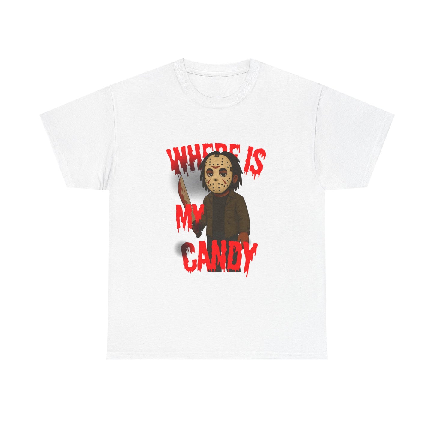 Halloween Horror Tee, Where is my Candy Shirt, Unisex Graphic T-Shirt, Horror Movie Merch, Trick or Treat Apparel, Spooky Gift